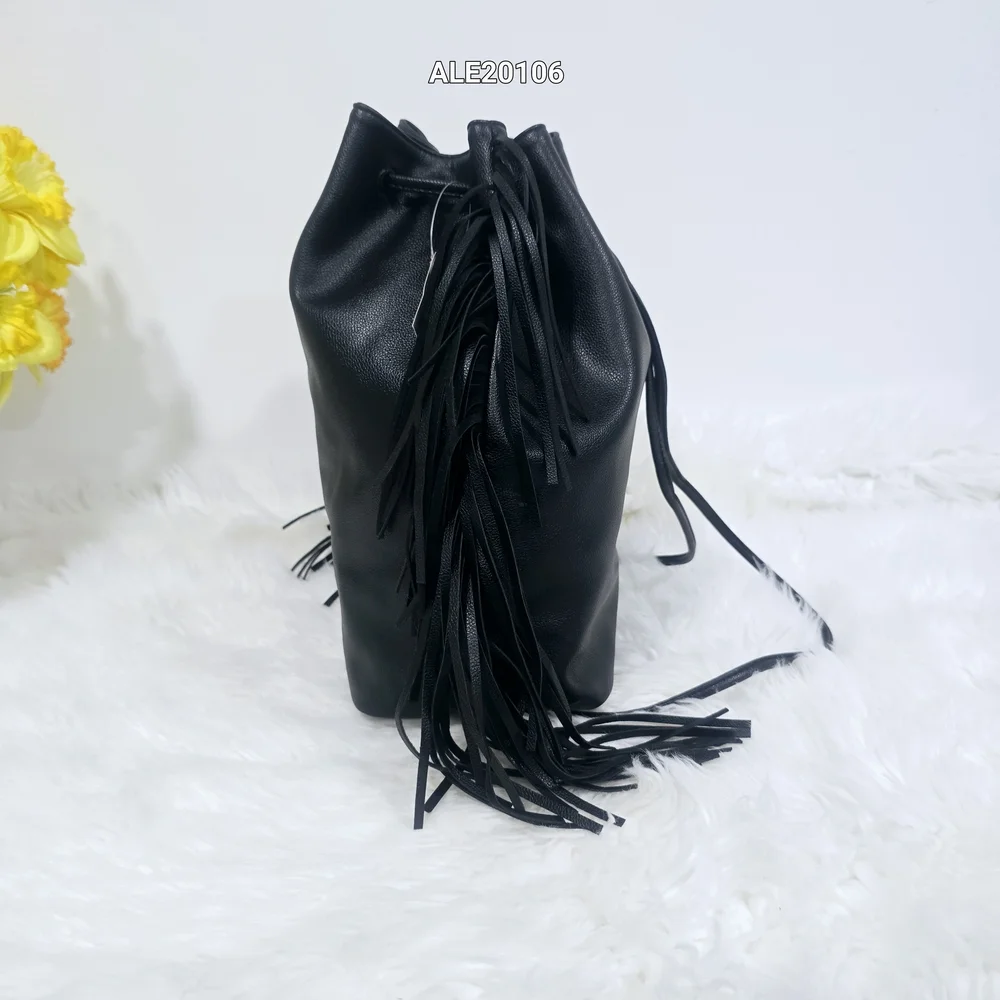 Victoria's Secret Black Fringe Backpack New.